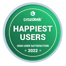 获得2021 Crozdesk最快乐用户徽章